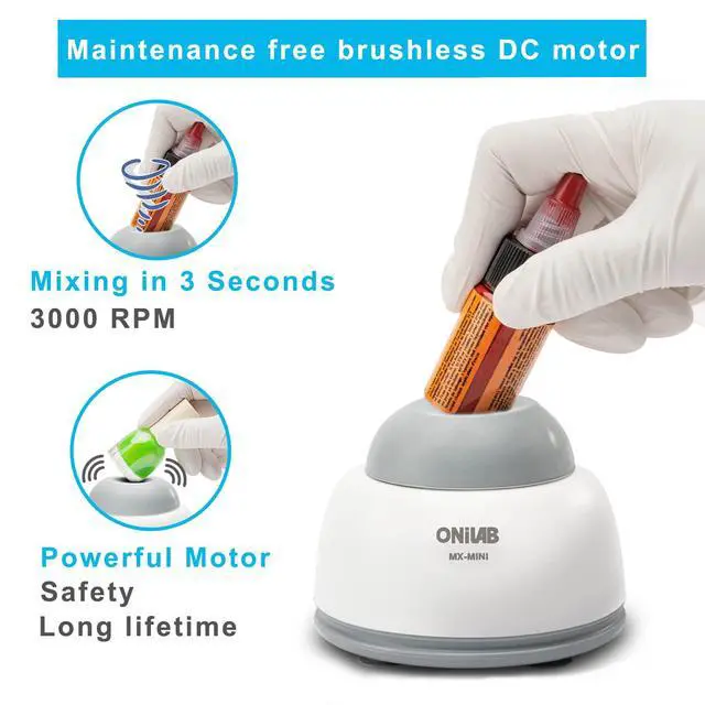 Alt view image 4 of 7 - Mini Vortex Mixer with Touch Function, Lab Mixing, Nail Polish,Eyelash Adhesives and Acrylic Paints Mixing, Lab Vortexer for Tubes,Include 120 pcs Stainless Steel Mixing Balls