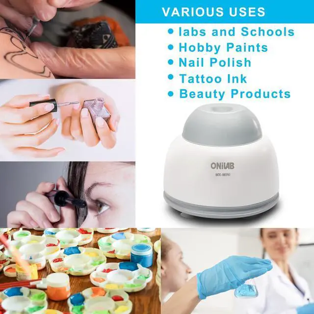 Alt view image 5 of 7 - Mini Vortex Mixer with Touch Function, Lab Mixing, Nail Polish,Eyelash Adhesives and Acrylic Paints Mixing, Lab Vortexer for Tubes,Include 120 pcs Stainless Steel Mixing Balls