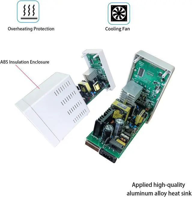 Alt view image 5 of 7 - DC Power Supply Variable 30V 5A, Adjustable Switching Regulated Power Supply with 4-Digit LED Display, Coarse and Fine Adjustments,5V2A USB Interface,110V Input Voltage