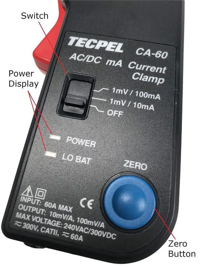 Alt view image 3 of 5 - CA-60 AC/DC Current clamp Transmitter Probe 60A CA-60