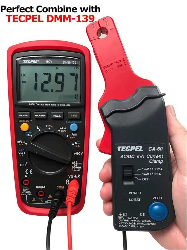 Alt view image 5 of 5 - CA-60 AC/DC Current clamp Transmitter Probe 60A CA-60