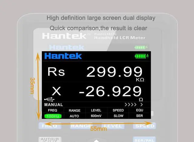 Alt view image 4 of 7 - 1832C LCR Meter Handheld Meter Portable Instrument to Measure The Parameters of The Component with 7 Typical Test Frequency