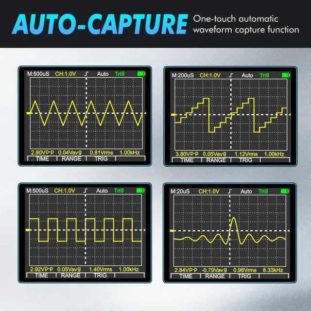 Alt view image 5 of 7 - Oscilloscope Multimeter, 2-in-1 Intelligent Digital Scope Meter Multimeter, Professional LED Handheld Oscilloscope Multimeter with 50Msps A/D Automatic Waveform Capture Function