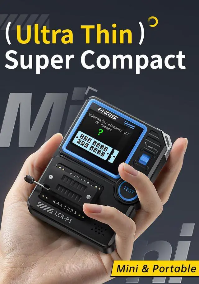 Alt view image 2 of 7 - FNRSI LCR-P1 Transistor Meter Multifunctional Capacitor Tester ESR Diode Triode NPN PNP MOSFET SMD NEC Infrared Decoding Anti-Burn