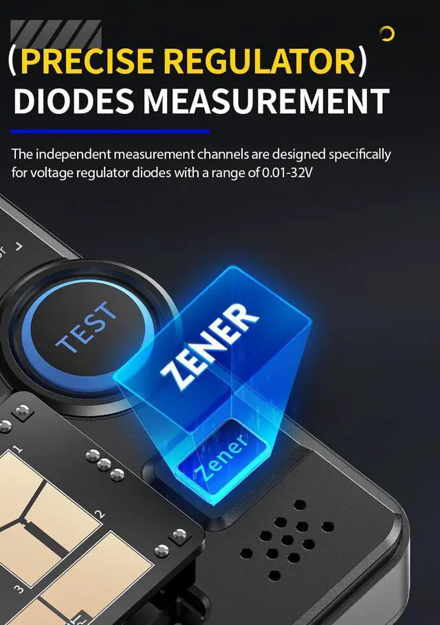Alt view image 7 of 7 - FNRSI LCR-P1 Transistor Meter Multifunctional Capacitor Tester ESR Diode Triode NPN PNP MOSFET SMD NEC Infrared Decoding Anti-Burn