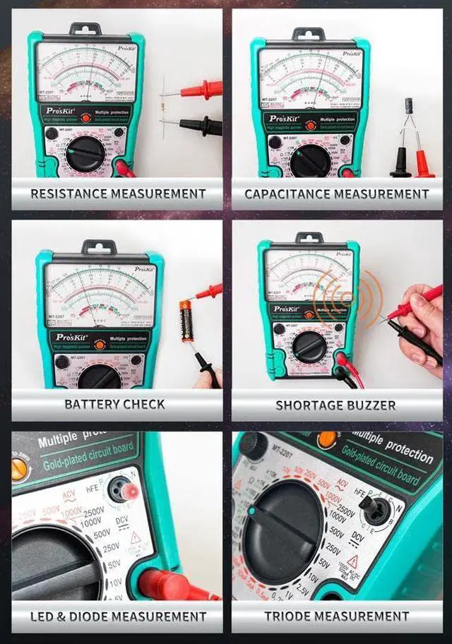 Alt view image 7 of 7 - MT-2207-C Analog Multimeter - Protective Function, Quality Meter for Accurate Electrical Measurements