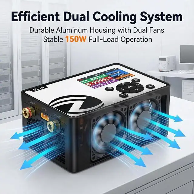 Alt view image 7 of 7 - EL15 DC Electronic Load, 150W 60V 12A Programmable Constant Current Load Tester for Battery Capacity Testing, Power Supply R&D, and Electronic Component Evaluation - High Precision Lab Grade