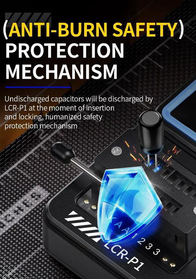 Alt view image 4 of 7 - FNRSI LCR-P1 Transistor Meter Multifunctional Capacitor Tester ESR Diode Triode NPN PNP MOSFET SMD NEC Infrared Decoding Anti-Burn