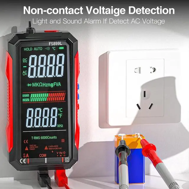 Alt view image 4 of 7 - USB Rechargeable Digital Multimeter Smart Automatico True Rms Professional USB Power Multi Testers Continuity Pocket Oscilloscope with Capacitor Voltmeter Megohmmeter Electrical Tools for Electrician