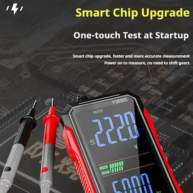 Alt view image 2 of 7 - USB Rechargeable Digital Multimeter, 2026 Upgraded Fs899l Multimeter, Automatic Digital Display Multimeter Tester for Home and Industrial Electrical Issues, Multimeter Tester (FS899L)