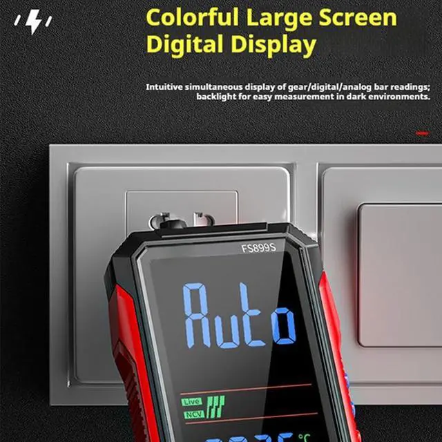 Alt view image 3 of 7 - USB Rechargeable Digital Multimeter, 2026 Upgraded Fs899l Multimeter, Automatic Digital Display Multimeter Tester for Home and Industrial Electrical Issues, Multimeter Tester (FS899L)