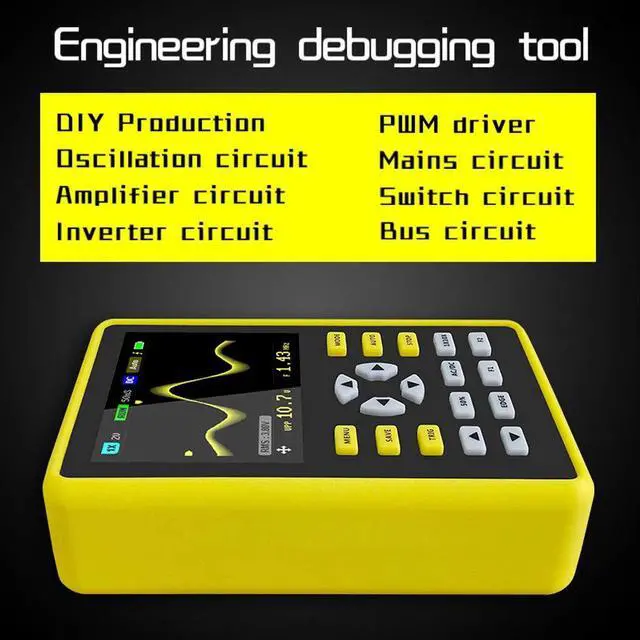 Alt view image 5 of 7 - Mini USB Digital Oscilloscope 5012H 2.4'' IPS LCD 500MS/s Sampling Rate 100MHz Bandwidth Support Waveform Storage Professional Handheld Oscilloscope Kit with Protective Case