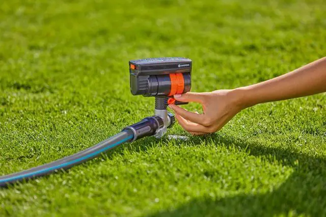 Alt view image 7 of 7 - 20575 | Up to 2300 sq ft - ZoomMaxx Adjustable Oscillating Sprinkler on Metal Step Spike for Watering Large Area Lawn with US Hose Threads, Yard and Garden. Quick Connects