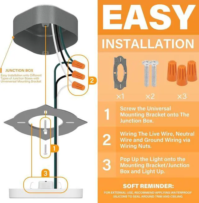Alt view image 4 of 7 - 5 Inch Black Flush Mount Ceiling Light 5CCT Selectable LED Edgelit Slim Surface Mount Downlight for J-Box, Mini Flat Panel Light, Dimmable, 120VAC, 10W, 620LM, CRI90, ETL, Wet Rated, 12 Packs