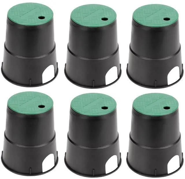 Main image of 6Pcs Electrical Splice Box, 6''Underground Electrical Junction Box | 6'' Diameter Sprinkler Valve Boxes for Garden Farm, Inground Electrical Box for Outdoor Electrical Wiring Splices