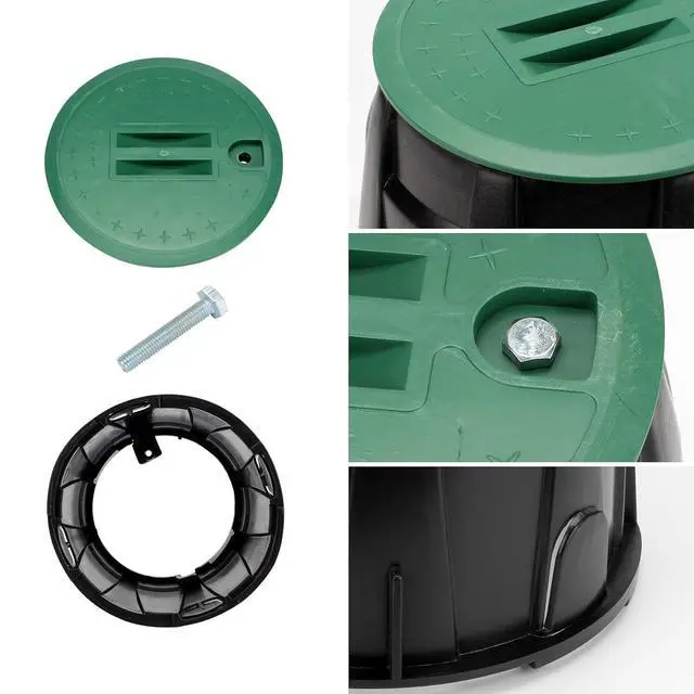 Alt view image 6 of 7 - 6Pcs Electrical Splice Box, 6''Underground Electrical Junction Box | 6'' Diameter Sprinkler Valve Boxes for Garden Farm, Inground Electrical Box for Outdoor Electrical Wiring Splices