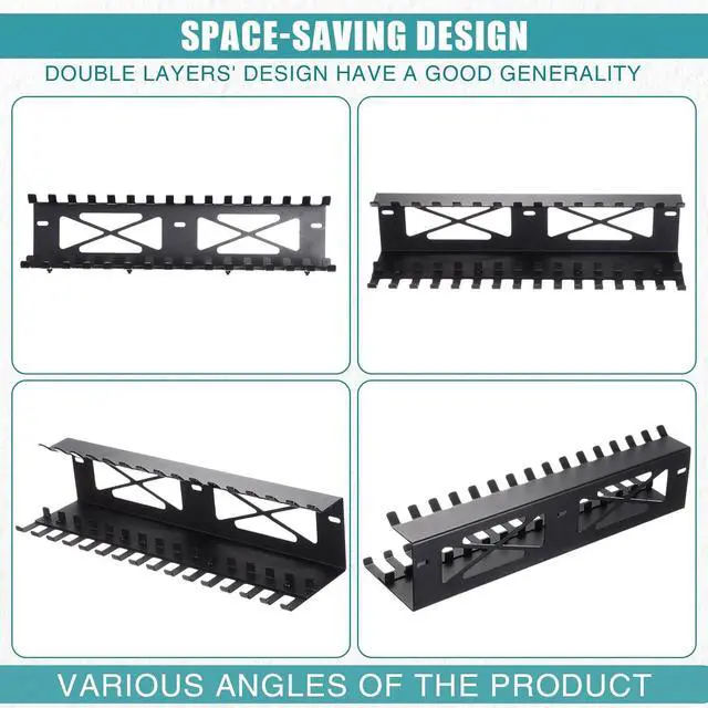 Alt view image 3 of 7 - Clamps Rack Organizer Wall Mount Spring C Clamps Holder Tool Storage 16.7 x 4.5 x 3 Inches for Small Tools Garage Shed Pegboard Workshop Home