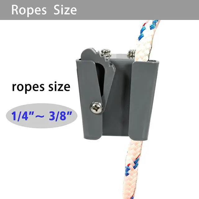 Alt view image 4 of 7 - Pontoon Fender Clips with Spring, Metal Boat Fender Clips for Square Rails, Adjustable Stainless Steel Bumpers Hangers, Boat Bumper Clips