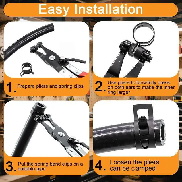 Alt view image 7 of 7 - 352Pcs 6-25mm Spring Band Hose Clamps Kit with 2Pcs Hose Clamp Pliers for Automotive,Marine,Gardening