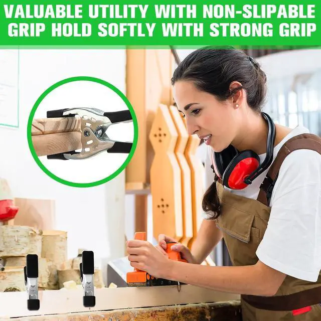 Alt view image 6 of 7 - 36 Pcs 4" Spring Clamps 1.5" Jaw Opening Metal Spring Clamps Heavy Duty Clips Strong for Woodworking Backdrop Photography Furniture Crafts (Black)