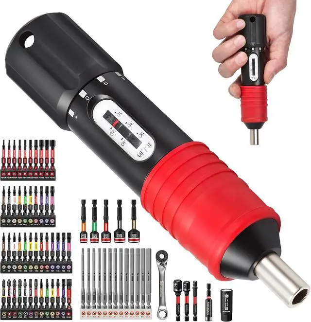 Main image of 71PCS Click Torque Screwdriver Set 1/4 Drive, 10-50 Inch Pound Torque Screw Driver Kit with Screwdriver Bit, Socket, Mini Torque Wrench for Maintenance, Tools, Bike Repairing and Mounting