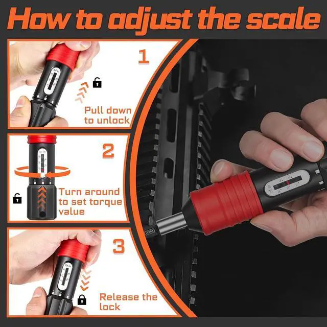 Alt view image 3 of 7 - 71PCS Click Torque Screwdriver Set 1/4 Drive, 10-50 Inch Pound Torque Screw Driver Kit with Screwdriver Bit, Socket, Mini Torque Wrench for Maintenance, Tools, Bike Repairing and Mounting