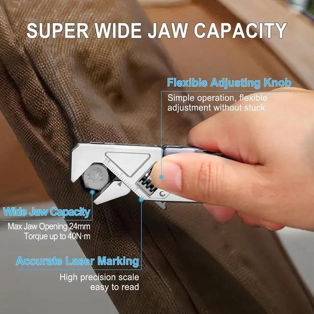 Alt view image 3 of 7 - W2, 8 in 1 Multi Tool with Adjustable Wrench, Multitool Pliers, Pocket Knife, Screwdriver and File, Multi-Tool with 9 in 1 Bits Set and Nylon Sheath for Cycling Maintenancen, Household Repairs