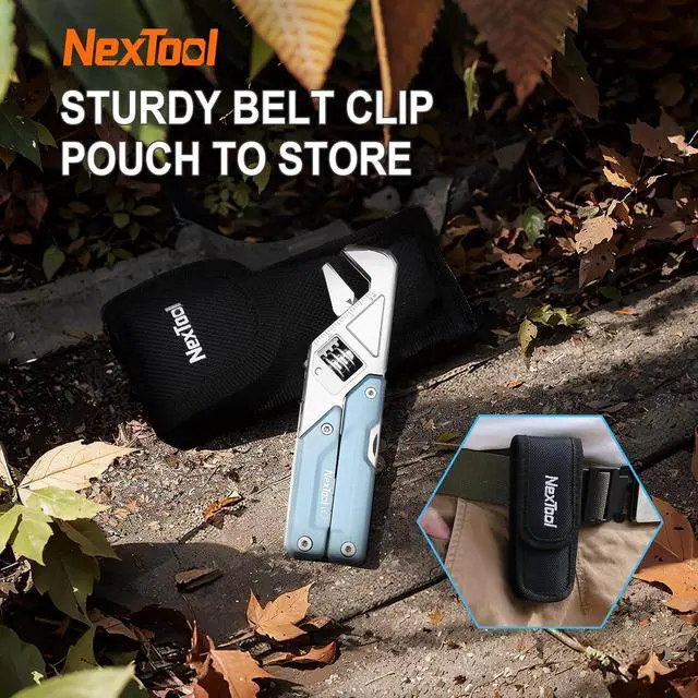 Alt view image 7 of 7 - W2, 8 in 1 Multi Tool with Adjustable Wrench, Multitool Pliers, Pocket Knife, Screwdriver and File, Multi-Tool with 9 in 1 Bits Set and Nylon Sheath for Cycling Maintenancen, Household Repairs