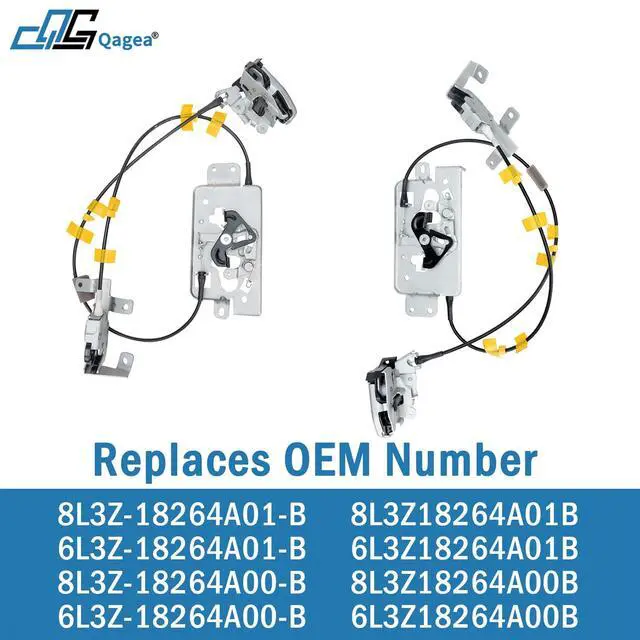 Alt view image 3 of 6 - Rear Door Lock Latch & Cable - Left Driver & Right Passenger Side - Fit for 04-08 Ford F150 Extended Cab Pickup, Locking Latches Assembly Replaces# 6L3Z-18264A01-B 6L3Z-18264A00-B