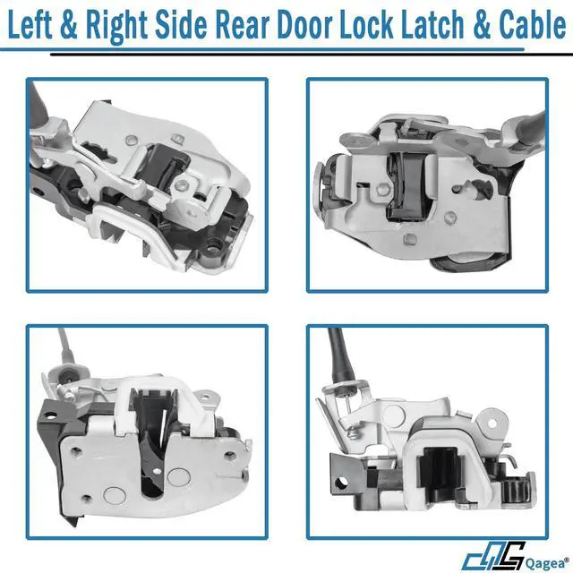 Alt view image 4 of 6 - Rear Door Lock Latch & Cable - Left Driver & Right Passenger Side - Fit for 04-08 Ford F150 Extended Cab Pickup, Locking Latches Assembly Replaces# 6L3Z-18264A01-B 6L3Z-18264A00-B