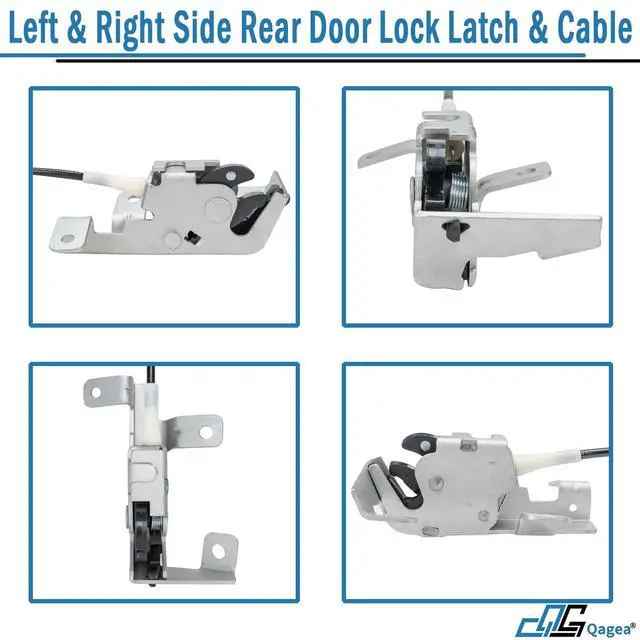 Alt view image 5 of 6 - Rear Door Lock Latch & Cable - Left Driver & Right Passenger Side - Fit for 04-08 Ford F150 Extended Cab Pickup, Locking Latches Assembly Replaces# 6L3Z-18264A01-B 6L3Z-18264A00-B