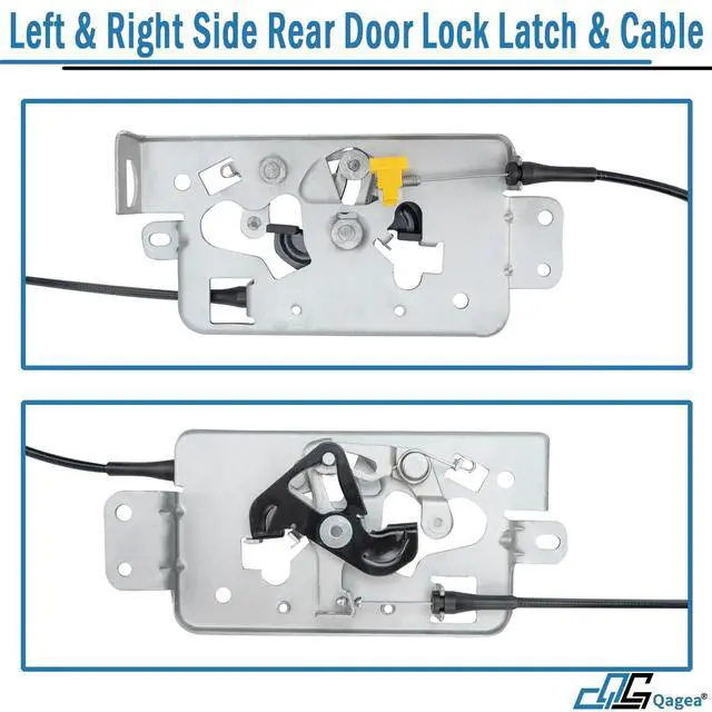 Alt view image 6 of 6 - Rear Door Lock Latch & Cable - Left Driver & Right Passenger Side - Fit for 04-08 Ford F150 Extended Cab Pickup, Locking Latches Assembly Replaces# 6L3Z-18264A01-B 6L3Z-18264A00-B