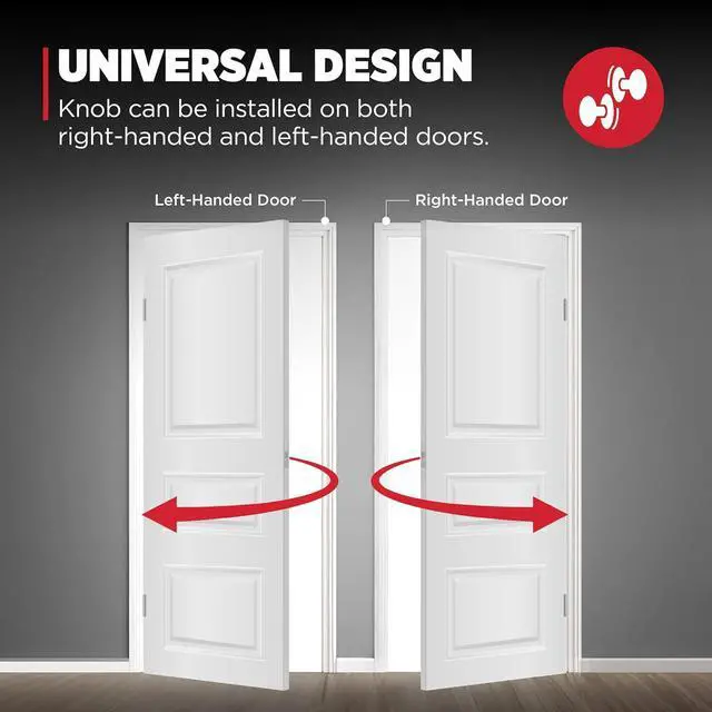 Alt view image 5 of 7 - Maven Front Door Lock Handle and Deadbolt Set, Entry Handleset Round Exterior with Interior Door Knob, Secure Locking Deadbolt, Matte Black, with Microban Protection