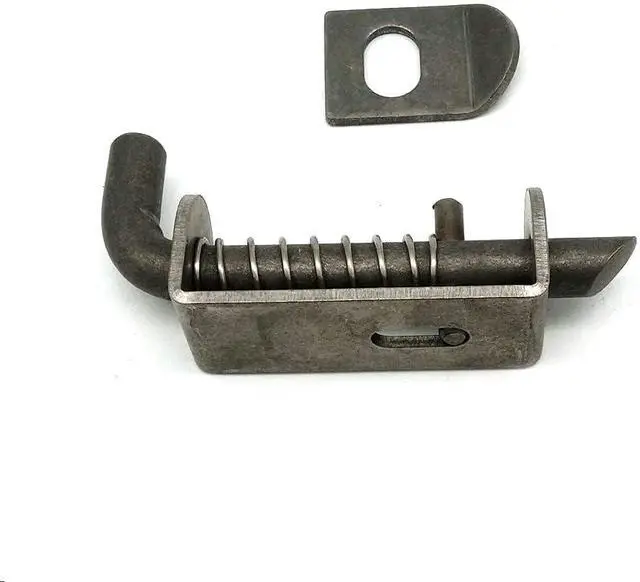 Alt view image 4 of 7 - 10 Pcs Stainless Steel Mini Spring Loaded Latch Pin - 1.9" 304 Metal Barrel Bolt Latch, Reinforced Industrial Welded Spring Lock for Pet Cage, Door Shed Gate, Tailgate Trailer Garage