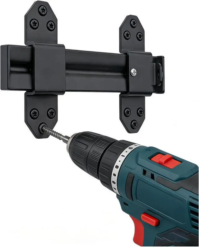 Alt view image 7 of 7 - Heavy Duty Slide Bolt Gate Latch,Gate Latch Lock with Padlock Hole,Gate Latch for Wooden Fences, Barn Doors, Sliding & Swing Gates, Outdoor Sheds & Courtyards, Matte Black(2Pack)