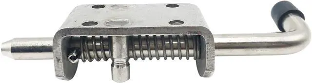 Alt view image 3 of 5 - 2 Pack Heavy Duty Stainless Steel Spring Loaded Latch Faster Locking Bolt Lock for Door Shed Gate or Tailgate Trailer Garage