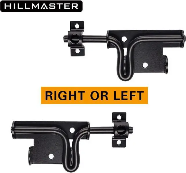 Alt view image 5 of 7 - Slide Bolt Gate Latch for Wooden Fence Outdoor Gate Latch Lock with Padlock Hole, Heavy Duty Sliding Fence Door Lock, Black Barrel Bolt Latches for Wood Vinyl Fence,Gate Hardware for Barn Shed,4 Pack