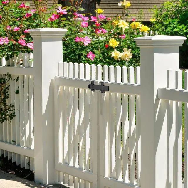 Alt view image 6 of 7 - 2pcs Slide Gate Latch,Heavy Duty Latch Lock with Padlock Hole, Suitable for Wooden Fences,Barn Door Lock,Outdoor Latch,Fence Gate,Courtyard,Shed Lock,Cottages, Cabinet,Matte Black