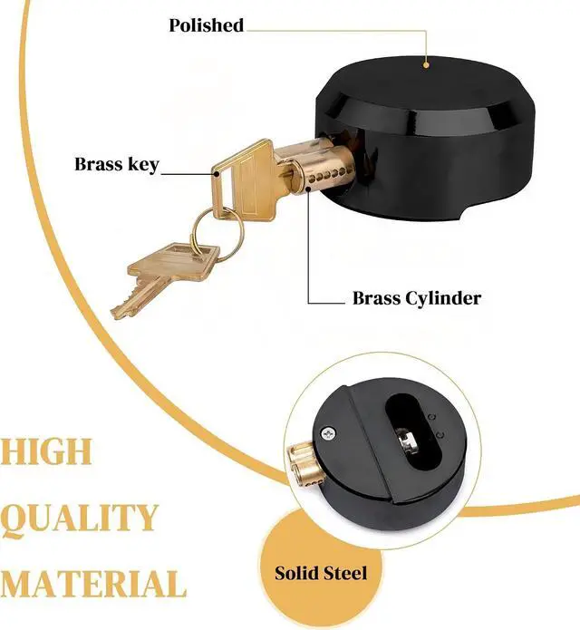 Alt view image 5 of 6 - 2 Pack Van Door Lock Set Keyed Alike with 4pcs Keys and 80mm Screws | 73MM Heavy Duty Solid Steel Hidden Shackle Padlock and Hasp Set for Garage, Shed, Vans, Trucks, Gates, Trailer