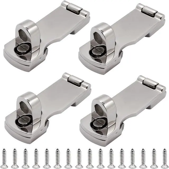 Main image of Boat Door Lock Latch Anti-Rattle Lockable Hold Down Clamp Latch Marine Grade 316 Stainless Steel with Screws