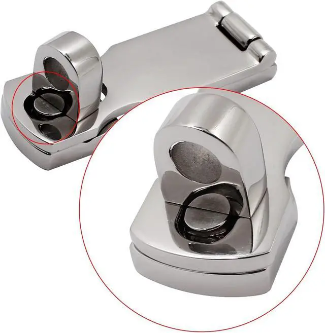 Alt view image 2 of 7 - Boat Door Lock Latch Anti-Rattle Lockable Hold Down Clamp Latch Marine Grade 316 Stainless Steel with Screws
