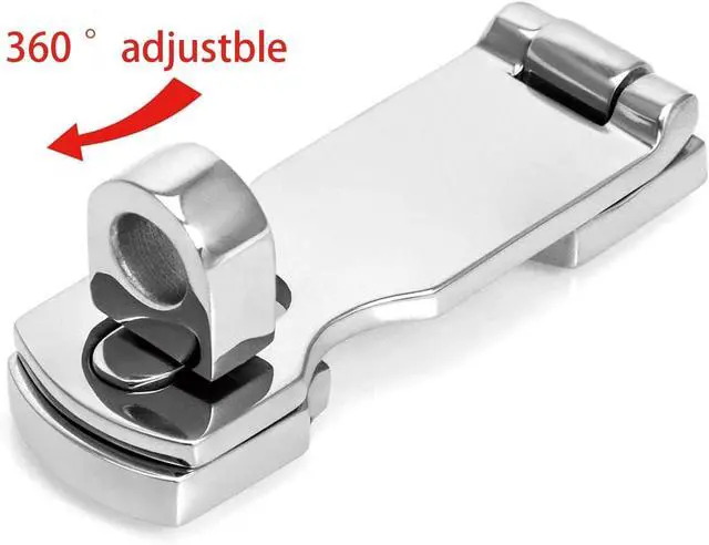 Alt view image 3 of 7 - Boat Door Lock Latch Anti-Rattle Lockable Hold Down Clamp Latch Marine Grade 316 Stainless Steel with Screws