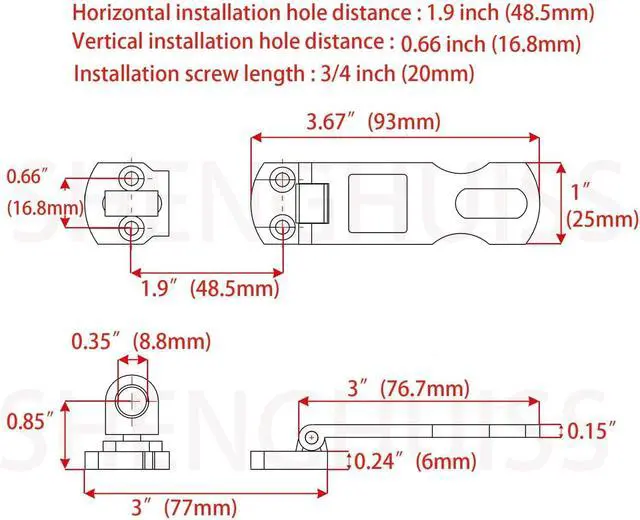 Alt view image 6 of 7 - Boat Door Lock Latch Anti-Rattle Lockable Hold Down Clamp Latch Marine Grade 316 Stainless Steel with Screws
