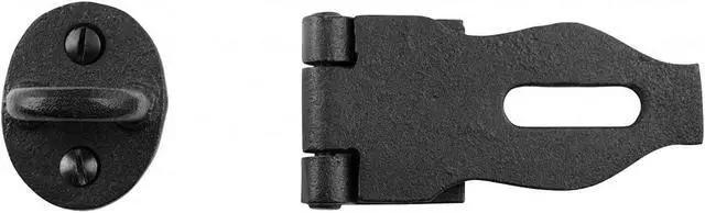Alt view image 6 of 7 - Renovators Supply Black Wrought Iron Hasp Door Latch - Heavy Duty Security Padlock Hasp - Ideal for Doors and Gates - Door Lock for Safety - 4 Inches - Pack of 4