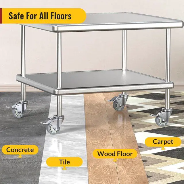 Alt view image 6 of 7 - Caster Wheels Locking 3 Inch Expanding Stem Casters, Threaded Swivel Casters Set of 4 Heavy Duty Castors, Fit 1", 1-1/4", 1-2/5", 1-1/2",1-5/8" ID Stainless Steel Table, Cart, Furniture Legs