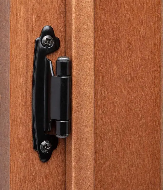Alt view image 5 of 7 - Cabinet Hinges for Kitchen Cabinets -1/2" Overlay (Variable) -Self Closing Kitchen Cabinet Hinges Face Frame Flush Mount w/Bumpers & Upgraded Screws