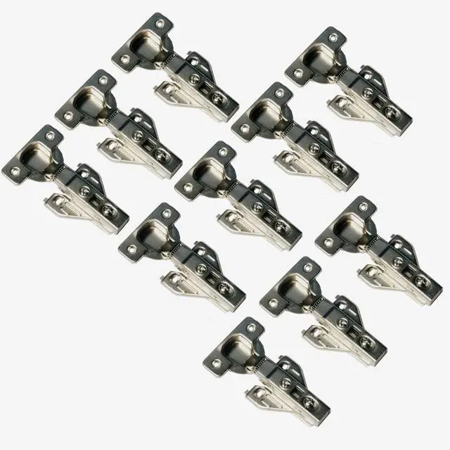 Main image of 10-Pack Full Overlay Soft-Close Face Frame Hinge, Clip-On Design for Kitchen Cabinet Doors
