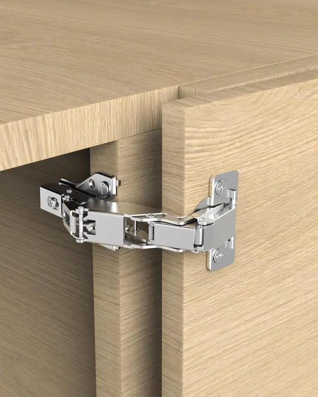 Main image of 4 Pack 180 Degree Soft Close Cabinet Hinges, Lazy Susan & Kitchen Corner, 48mm Hole Distance, Concealed Face Frame & Frameless, Hidden Self Closing, Smooth Slow 3D Adjustment for Fold Cupboard