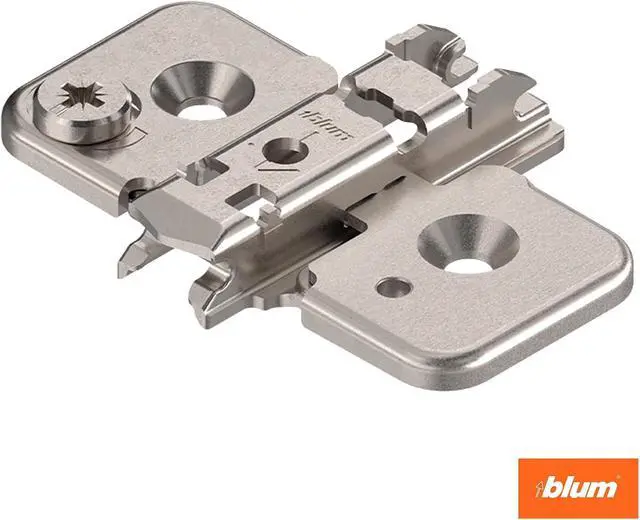 Alt view image 5 of 6 - Clip top OTION Hinge Kit (4 Kits), Full Overlay, 110° Opening Angle, Steel, Soft Close Euro-Style Hinges with Clip Mounting Plate for Frameless Cabinets