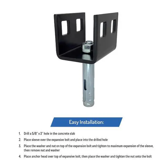 Alt view image 2 of 5 - Mobile Home Concrete Slab Anchors with Expansion Bolt Set for Dry Concrete - Double Head Anchor (6 Pack)